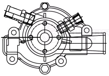 Насос водяной Г-3302 (помпа) дв. УМЗ-4216 Евро-4 (2 болта, 4 шпильки)