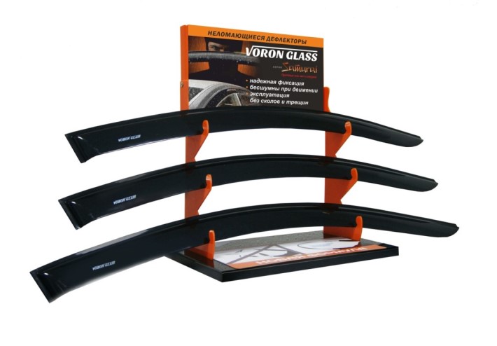 Дефлекторы дверей (ветровики) Skoda Fabia /с 2007-14 г./ SAMURAI