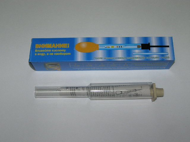 Ареометр для электролита и тосола универс. (в коробке)