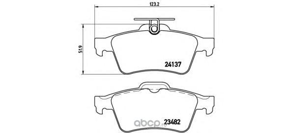 Колодки тормозные дисковые задние