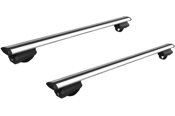 Багажник на рейлинги  LUX   БЭЛТ с дугами 1,2м крыло (82мм) аэро-трэвэл