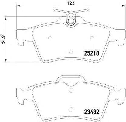 Колодки тормозные Mazda 3 задние