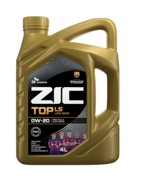Масло моторное ZIC TOP LS 0W20 (4л.) синт. бенз., диз.
