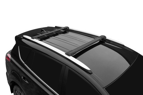 Багажник на рейлинги  LUX  ХАНТЕР L47-B черный