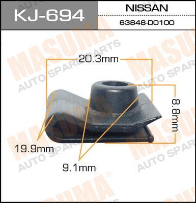 Пистон (клипса крепежная пласт.) KJ-694