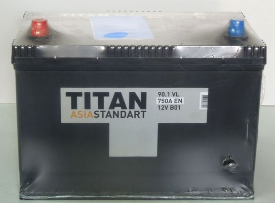 Аккумулятор АЗИЯ D31R пп(+,-) 750А TITAN ASIA STANDART 90Ач (304*171*221мм.).