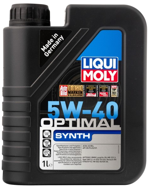 Масло моторное LIQUI MOLY OPTIMAL Synth 5W40 1л. синтетика