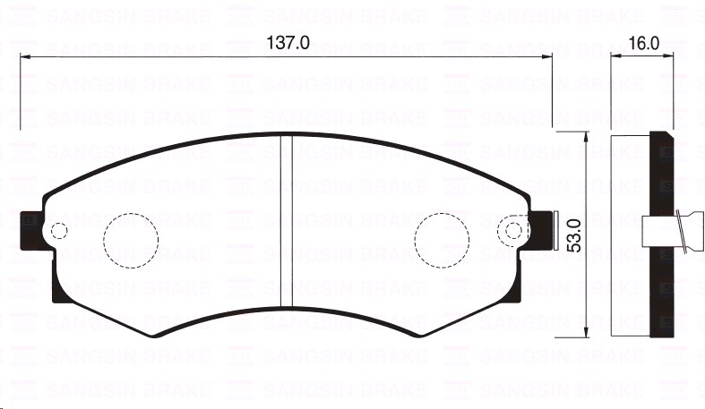 Колодки тормозные Hyundai SANTAMO 96-02, GRANDEUR  92-98 передние