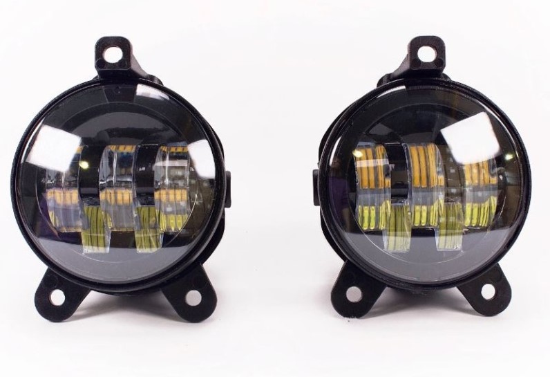 Фара доп. Off-road PT-20 светодиодная для ВАЗ 2180 Vesta 1 диод 12/24V 50W 90х75мм 2 режима из 2шт