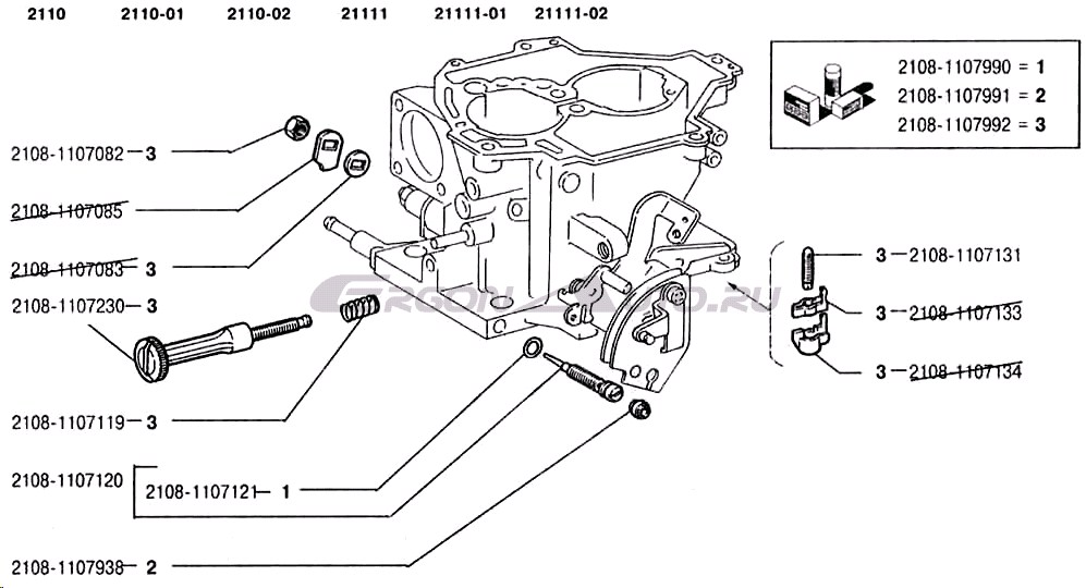 Винт регулировки холостого хода 2108
