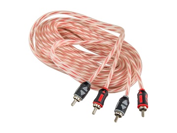 Кабель межблочный 2RCA-2RCA, 5м, витая пара, никелированные коннекторы