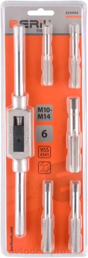 Набор метчиков М10-М14 с воротком 5пред. (блистер)