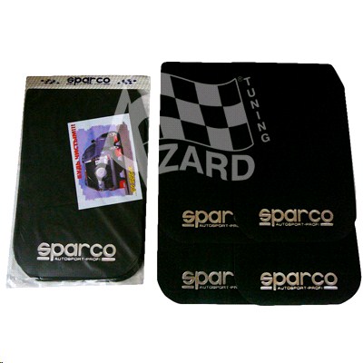 Брызговики универсальные SPARCO большие черные (к-т из 4 шт.)