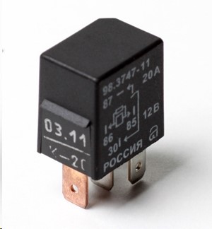 Реле 4-х конт (маленькое) =20А, 12V=  для ВАЗ 1118, 2170, Г-3302 Бизнес, Nexia с резистором MICRO