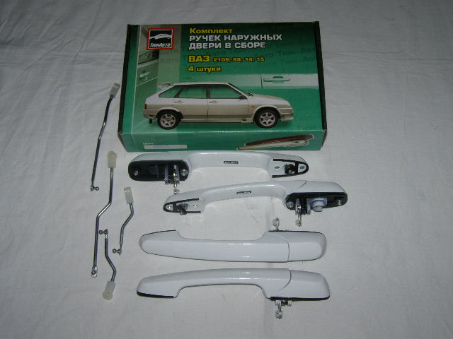 Ручка наруж. /2109-2115/ тюнинг ЕВРО  Белое Облако  (4 шт)