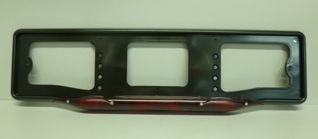 Рамка под номер подсветкой и стоп-сигналом черная