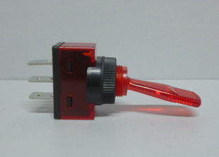 Тумблер 2-х позиционный,3 конт. красный