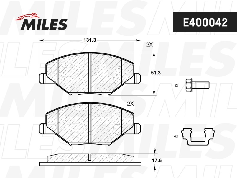 Колодки тормозные Skoda Fabia 11--, Polo RUS 11--, Octavia 06-- передние