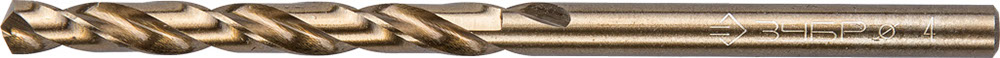 Сверло по металлу  4,0мм  Кобальт в блистере