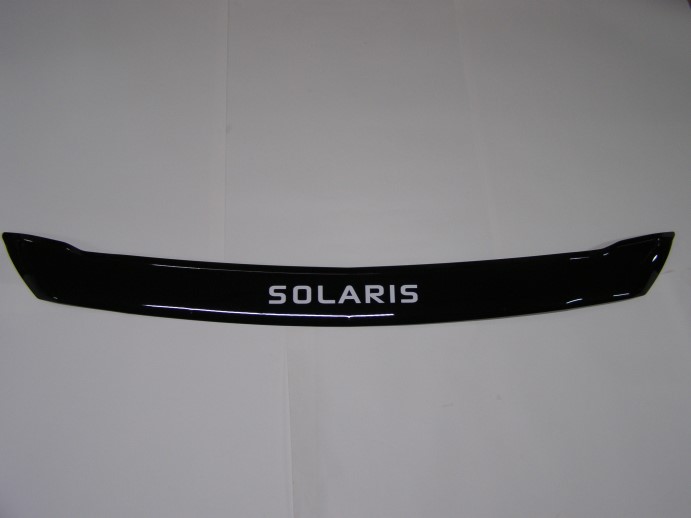 Дефлектор капота (мухобойка) Hyundai Solaris с 2017 г. еврокрепеж