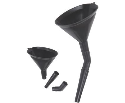 Воронка пластиковая D=210мм, L=430мм разборная с угловым носиком и сеткой