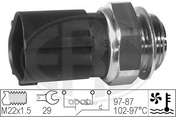 Датчик, включение вентилятора Skoda
