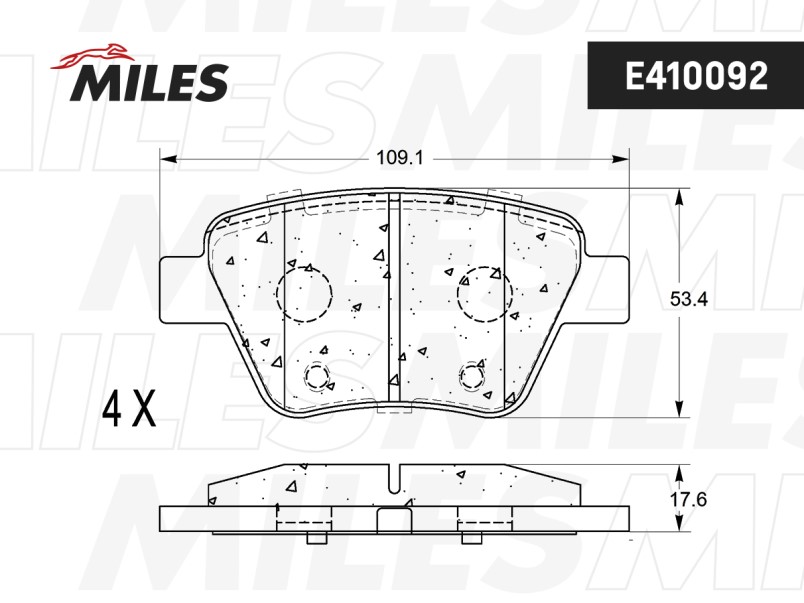Колодки тормозные задние VW GOLF VI, JETTA IV, Skoda OCTAVIA (1Z_)) E110092