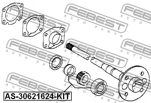 ПОДШИПНИК ЗАДНЕЙ ПОЛУОСИ (30x62x16x24) КОМПЛЕКТ (Toyota BB OPEN DECK NCP35 4WD 2