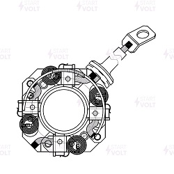 Щеточный узел стартера Hyundai Santa Fe II 09--, Kia Sorento II 09-- 2.0CRDi 2.2CRDi