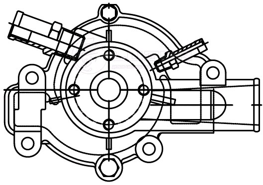 Насос водяной Г-3302 (помпа) дв. УМЗ-4216 Евро-3 (2 болта, 4 шпильки)