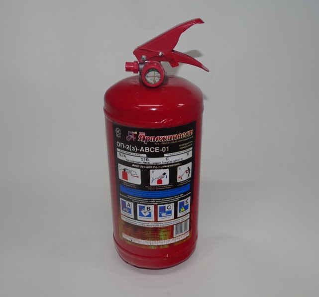 Огнетушитель порошковый ОП-2 с манометром (2кг)
