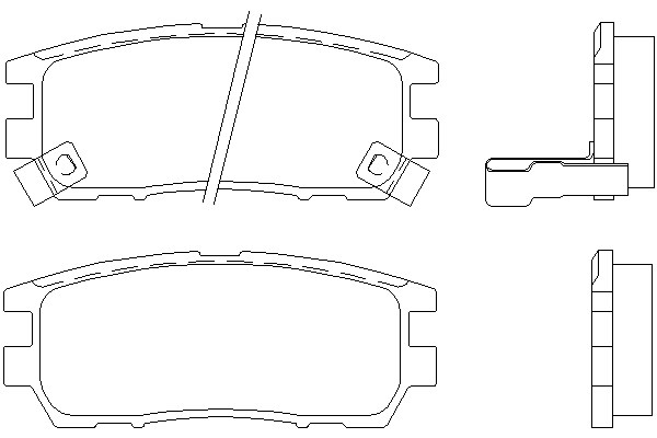 Колодки тормозные Mitshubishi PAJERO II - задние
