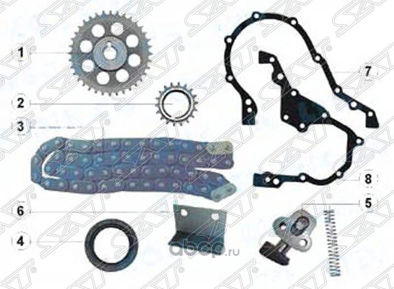 Комплект для замены цепи ГРМ Toyota 4K/5K/7K