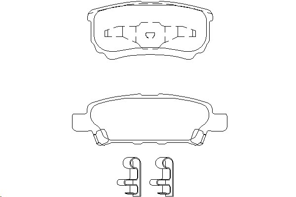 Колодки тормозные Mitshubishi LANCER, Outlander 03 -, DODGE CALIBER 06- задние