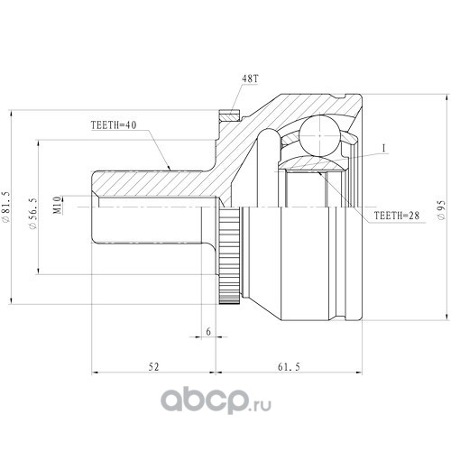 ШРУС наружный VOLVO XC90 (03--14)