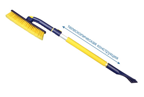 Щетка для снега поворотная с телескопической ручкой GOODYEAR WB-07 91-130см