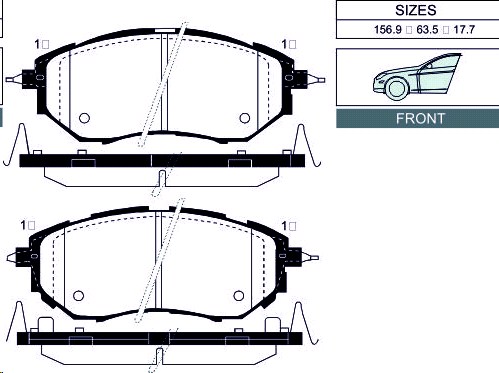 Колодки тормозные передние Subaru