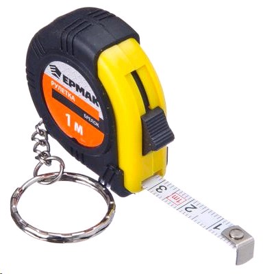 Рулетка-брелок 1м Ермак