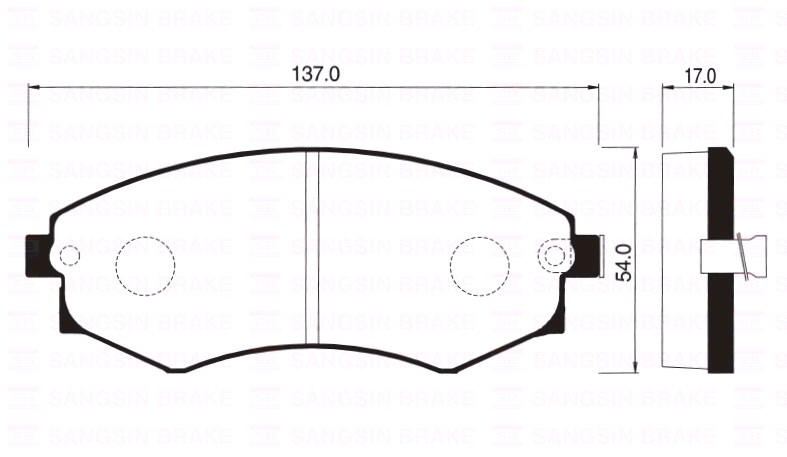 Колодки тормозные Hyundai Elantra=)00 передние