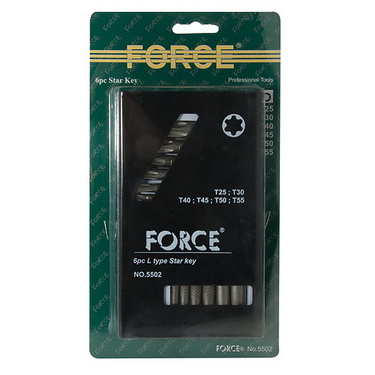 Набор  торкс (TORX) Г-образных 6 предм.Т25-55 Force