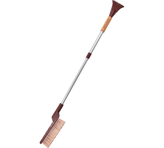 Щетка для снега со скребком AV-2140 телескопическая с мягкой ручкой 87-117 см