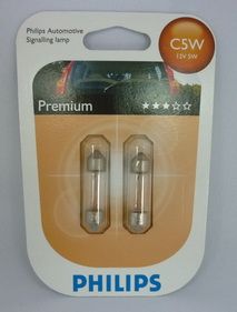 Лампа PHILIPS 12V C5W 35мм (SV8.5) VISION салон. блистер 2шт