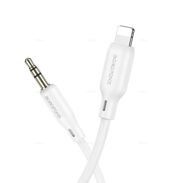 Кабель AUX аудио с разьемом Jack 3,5мм для iPhone (Lightning) 8pin 1м белый
