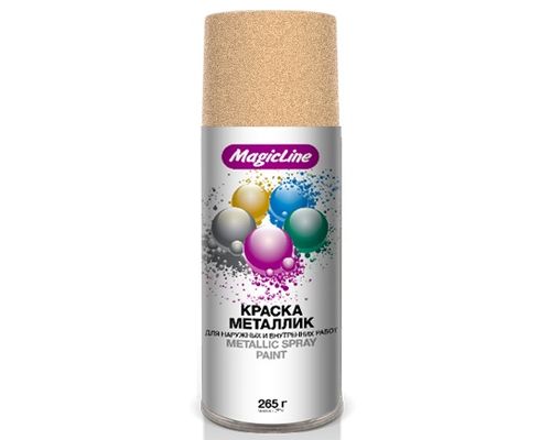 Краска-спрей (эмаль) RAL 310M металлик золотистая 450мл аэрозоль