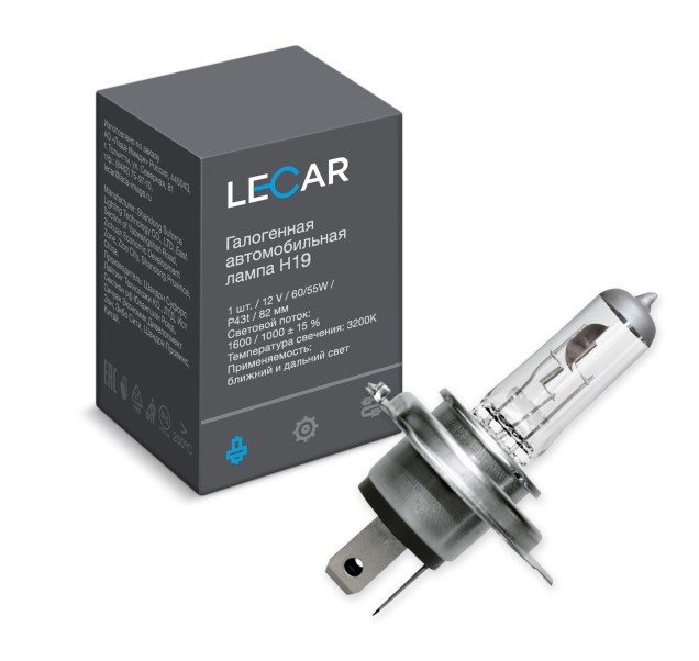 Лампа H19 12V 60/55W PU43t-3