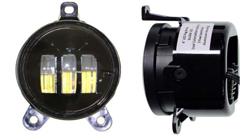 Фара п/туман. /Г-3302 Бизнес/ 3 LED 30W 10-30V 90*90*72 белый/желтый, встраиваемая