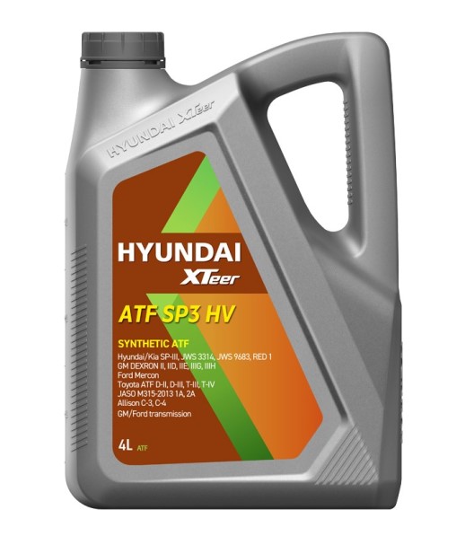 Масло трансмиссионное SP-3 Hyundai  XTeer ATF SP3  4л