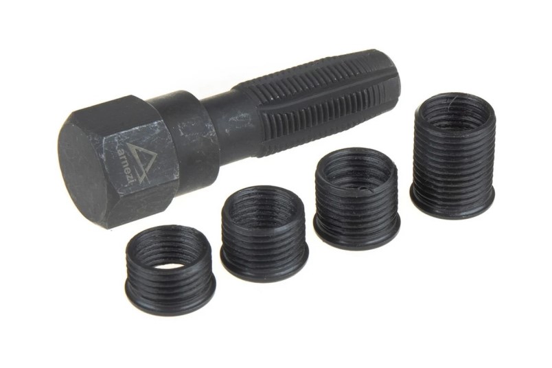 Набор для восстановления резьбы свечей зажигания 14мм с ввертышами (футорками)