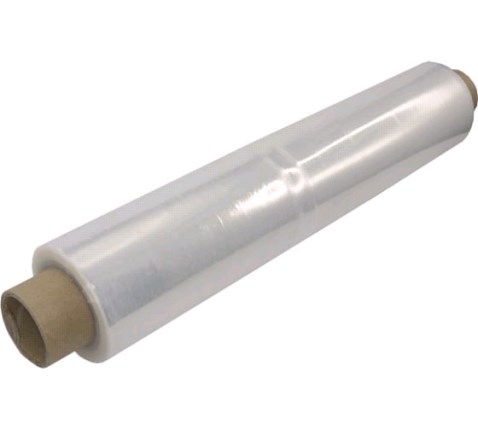 Стретч-пленка 450 мм х 20 мкм, вес 1,9 кг, прозрачная (первичное сырье)