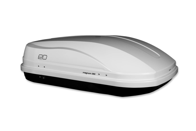 Автомобильный бокс ED МАГНУМ 350 белый металлик 1400х900х420 быстросъемное крепление